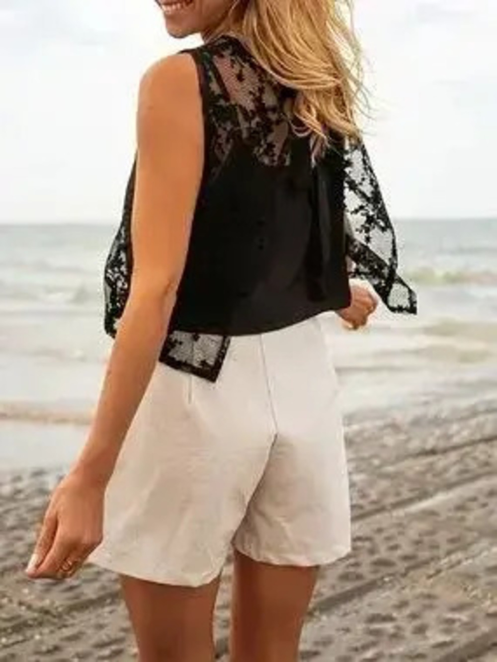 Lace Tie Back Tank - Picture 6 of 8
